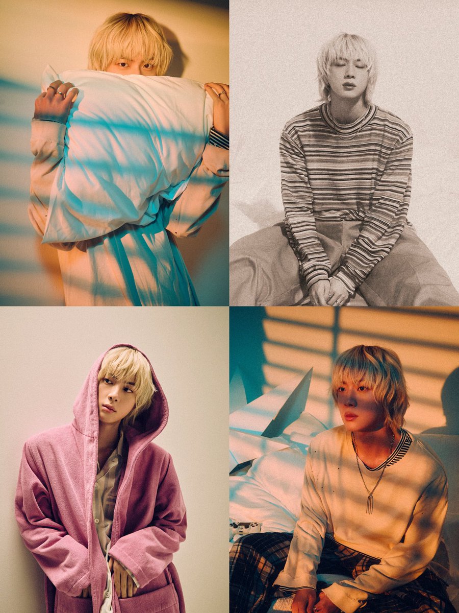 sevenrchive's tweet photo. BLONDE KIM SEOKJIN IS BACK ARE YOU FCKING KIDDING?!!!! LOOK AT HIM!!! https://t.co/ux1hUNsptD