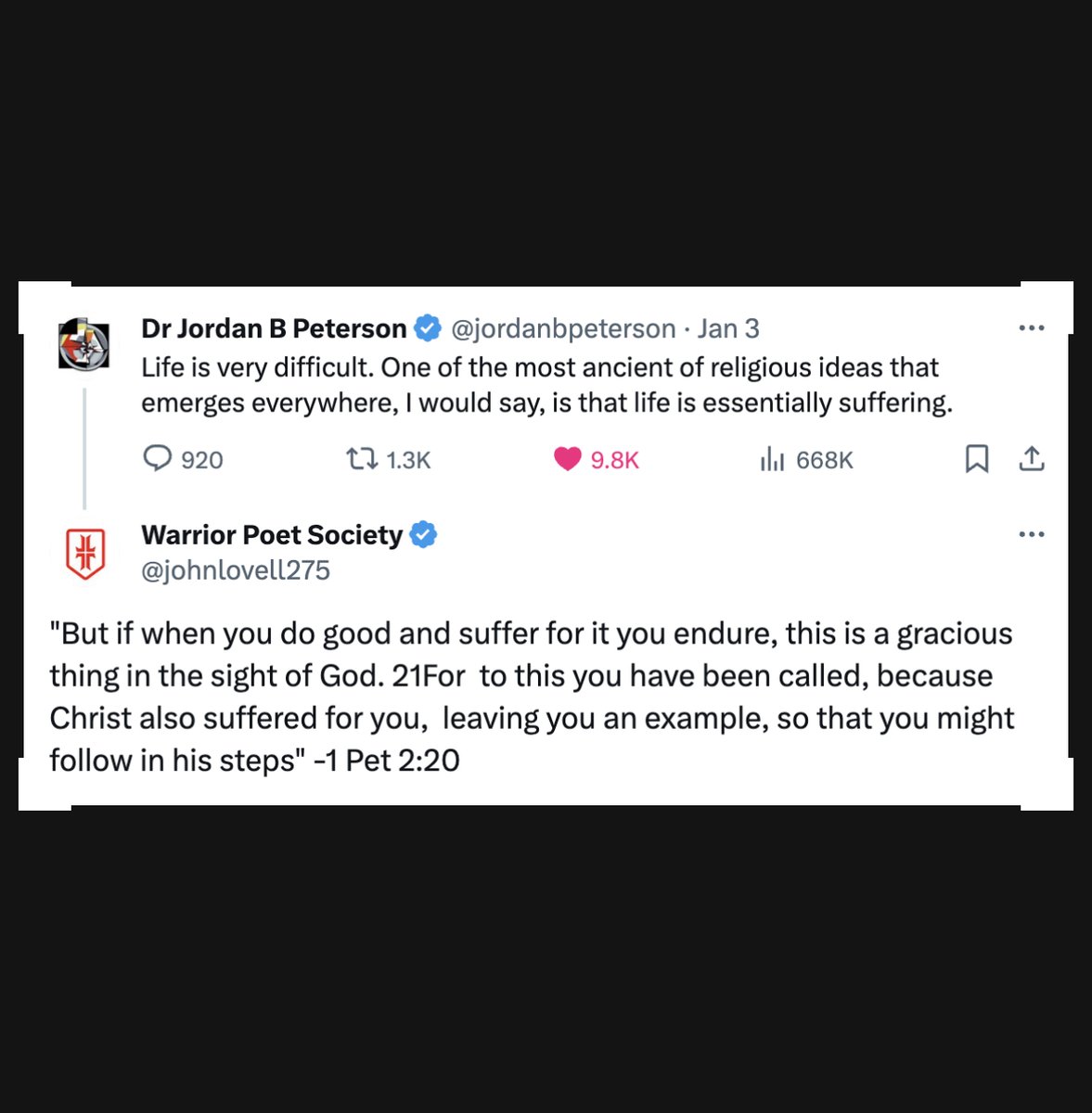 johnlovell275's tweet image. Do Good. Suffer. Endure. This is a gracious thing in the sight of God.