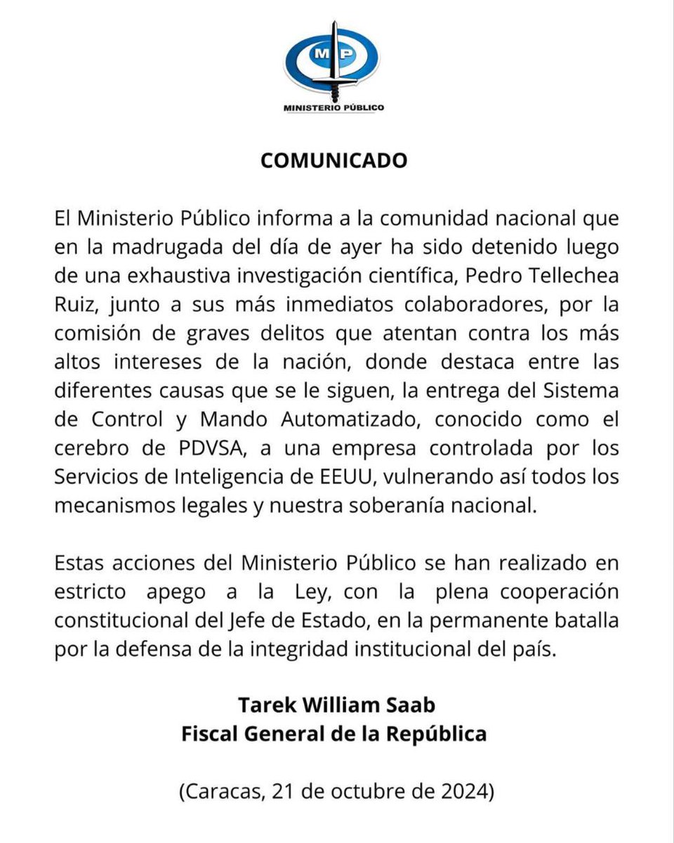 PedroKonductaz's tweet photo. Preso Tellechea por sapo y conspirador! https://t.co/KaPmYFnaXB