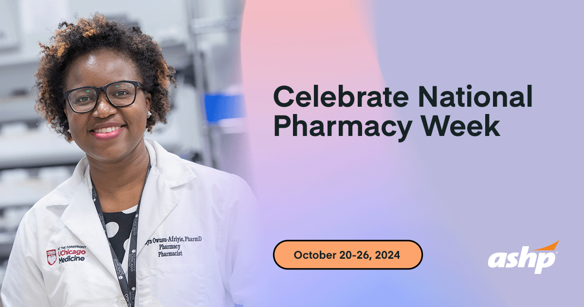 This #PharmacyWeek, we're joining up with ASHP to recognize the invaluable contributions pharmacists and technicians make to patient care. Learn more here: bit.ly/4eSQKb6.