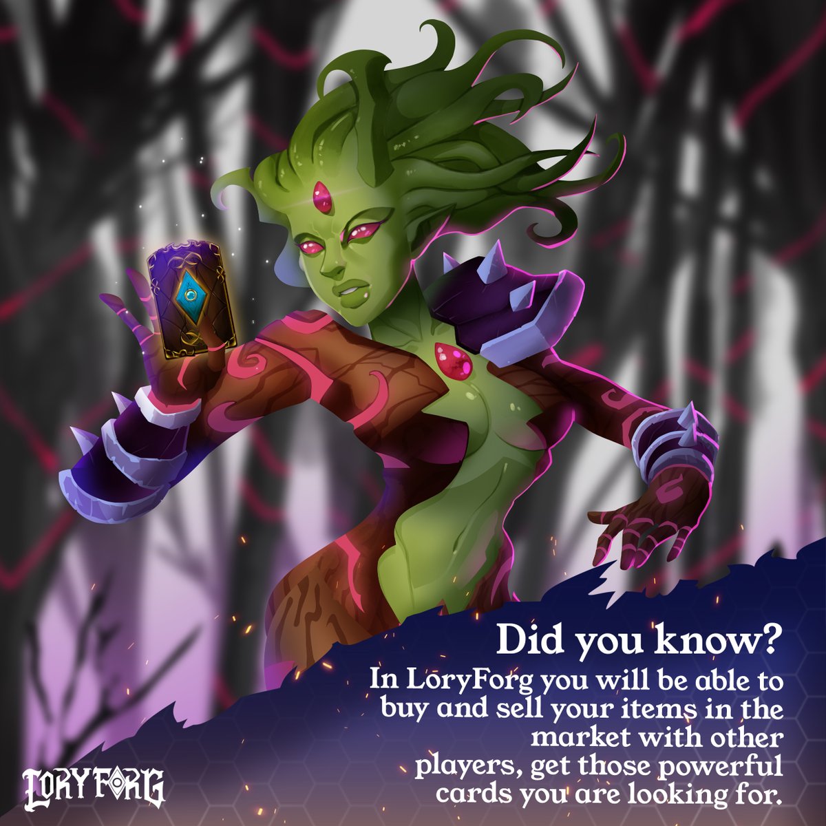 Loryforggame's tweet photo. Part of the economy in LoryForg will be sustained by the buying and selling of cards between users, you want to sell a card? place it on the market and wait for the highest bidder. Simple. 

https://t.co/7HECVCCB1r

#CryptoCommunity #CryptoLovers #CryptoUpdates #IndieGameDev https://t.co/gwp4WOnjbe