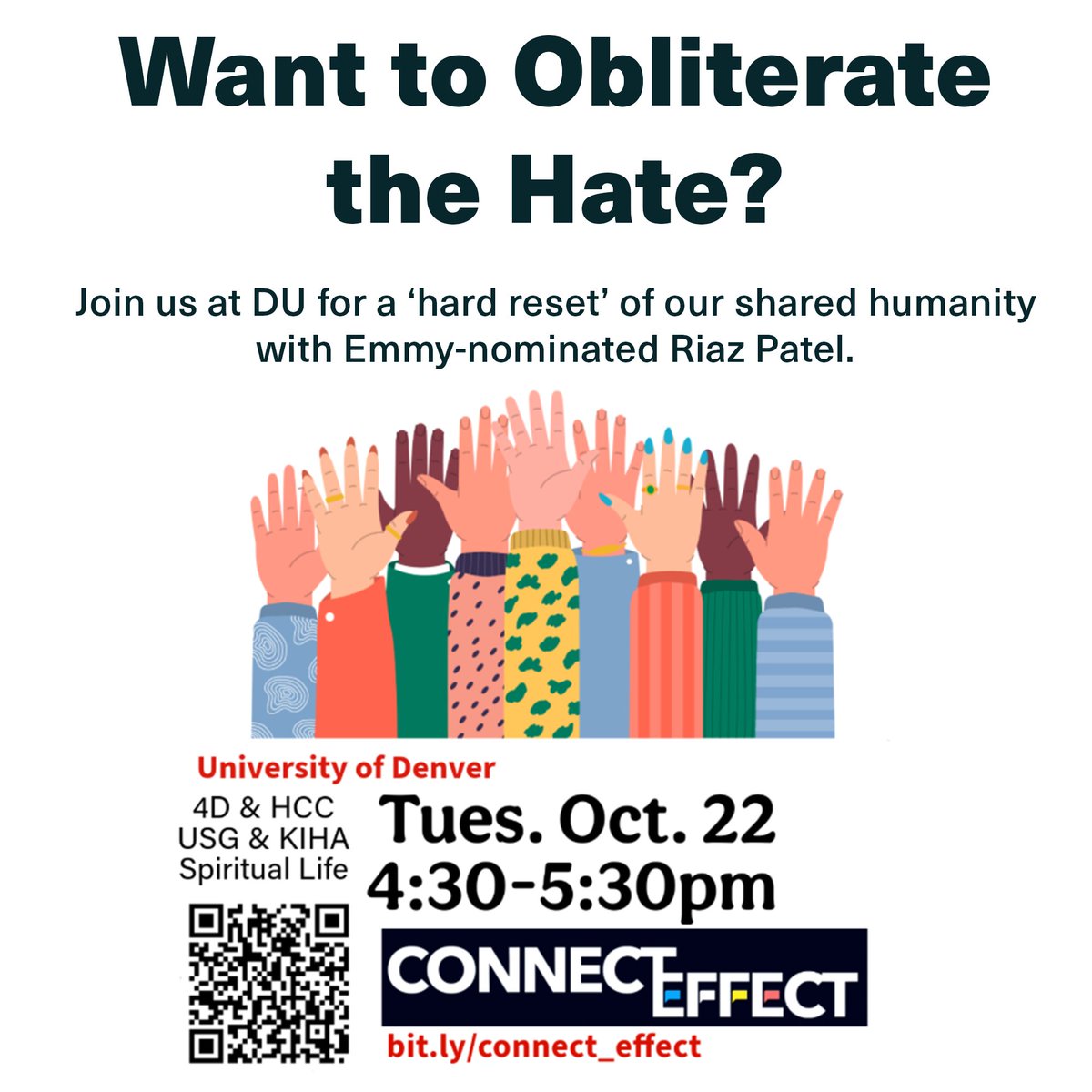 Knoebel Institute for Healthy Aging (@kiha_du) on Twitter photo Join Spiritual Life at DU, KIHA, and Undergraduate Student Government at the University of Denver for a hard reset of our shared humanity with Emmy-nominated <a href="/RiazPatel/">Riaz Patel</a>.
RSVP at ➡️ loom.ly/wTIwHK8.
#UniversityofDenver Join Spiritual Life at DU, KIHA, and Undergraduate Student Government at the University of Denver for a hard reset of our shared humanity with Emmy-nominated <a href="/RiazPatel/">Riaz Patel</a>.
RSVP at ➡️ loom.ly/wTIwHK8.
#UniversityofDenver