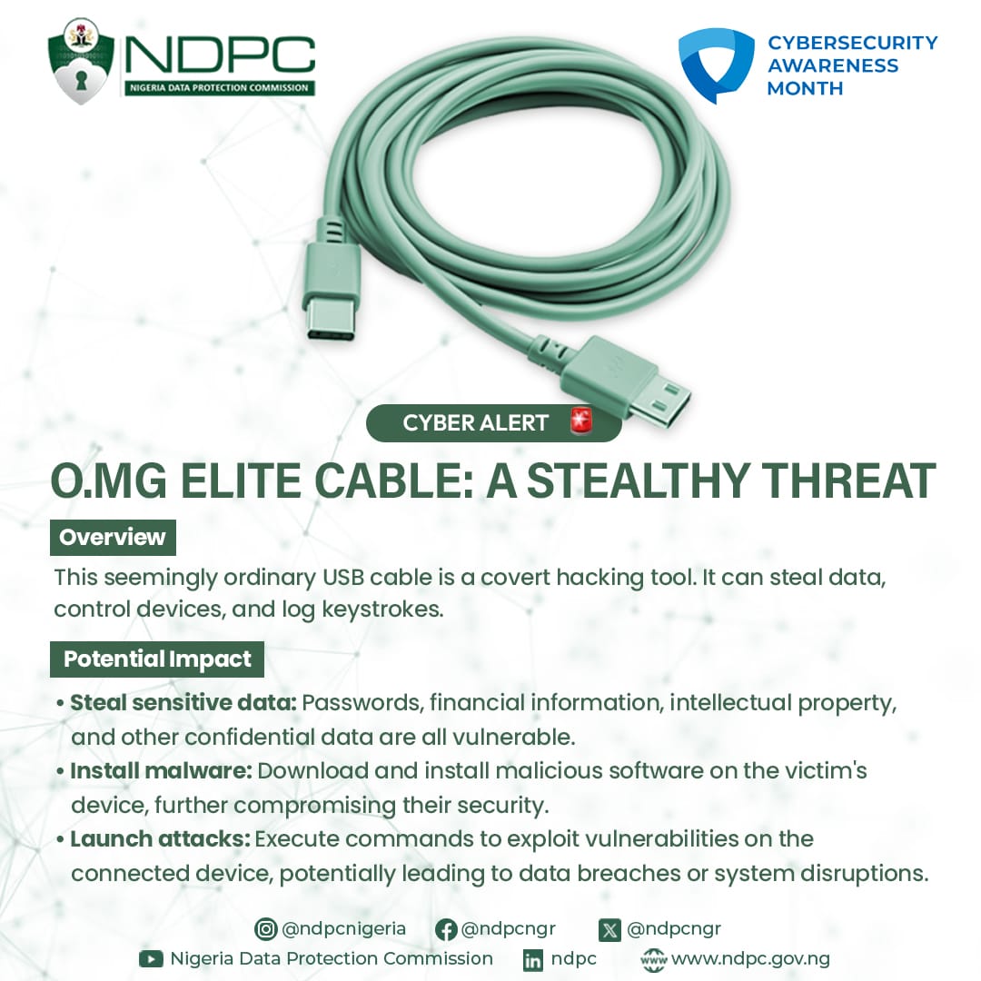 OMG ELITE CABLE: A STEALTHY THREAT This seemingly ordinary USB