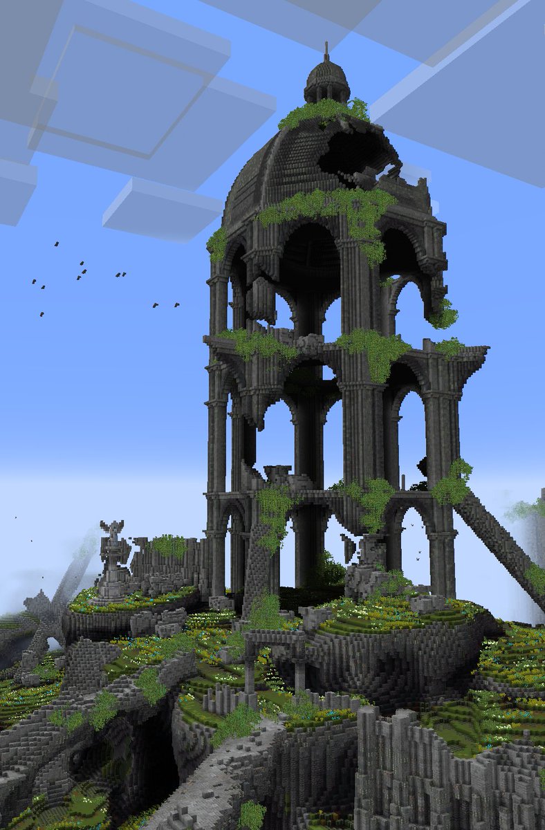 Champlight1's tweet photo. #Minecraft #minecraft建築コミュ #Minecraftbuilds 
#GenshinImpact    
Stormterror's Lair - Mondstadt https://t.co/gSrA3EvJUC