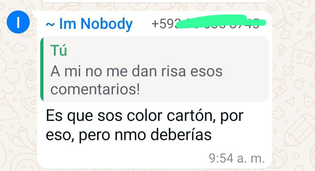 ¡Si hay algo de lo que tengo CERO TOLERANCIA es al racismo, al sexismo y al clasismo! 

Estar en una comunidad Tech y que te reciban con este tipo de comentarios cuando has solicitado ayuda ¡Debería estar PROHIBIDO! 

En primer lugar, no debería haber gente así. Pero.. (cont)
