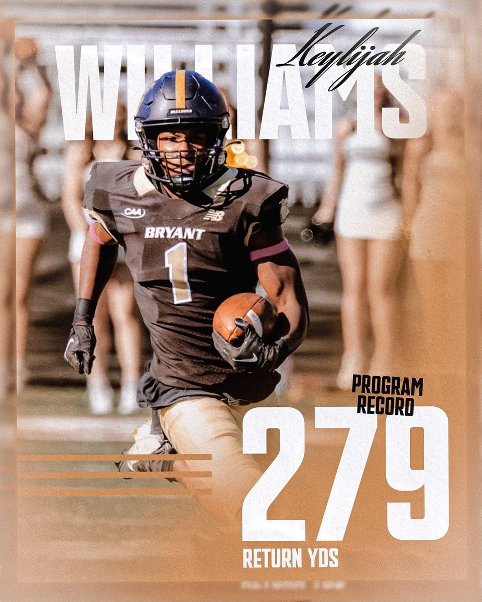 Keylijah Williams set the DI Program Record for return yards with 279 against Monmouth.