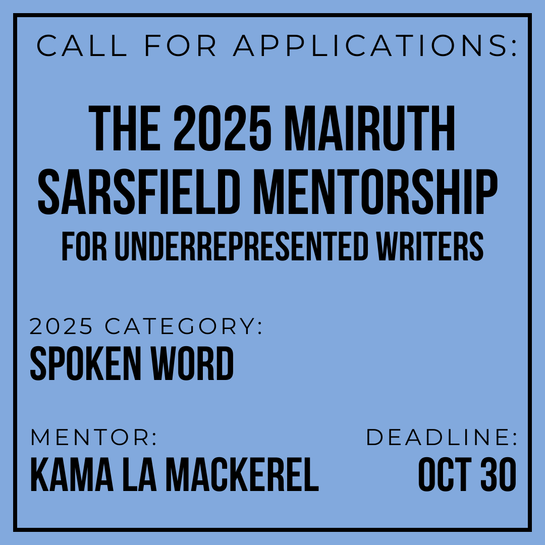 Are you an aspiring spoken word artist who's Black, Indigenous, or a person of colour?

Apply to the #2025MairuthSarsfieldMentorship! Free to apply, and the recipient will receive $800 and four months of mentorship in spoken word.  Learn more 👉 ow.ly/kyU050TPT8v