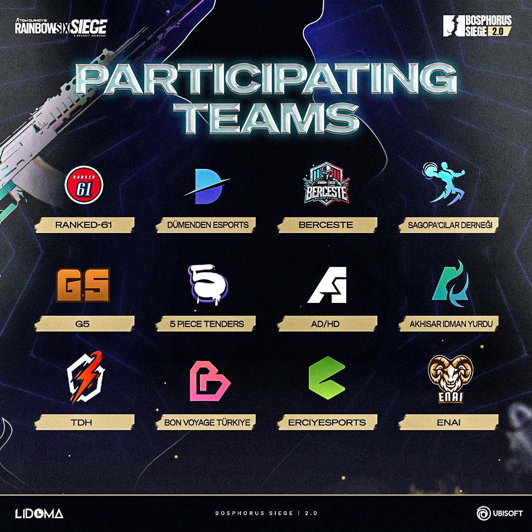 24 unique teams are stepping into the arena, ready to battle it out in 4 intense qualifiers! 🔥 Only 4 will secure a spot in the playoffs – who will rise to the challenge? 🏆 Let the games begin! #BosphorusSiege #R6STurkey #EsportsAction