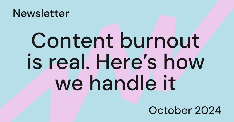 globecontent's tweet photo. #Burnout seems to be a trending topic in virtually every industry - including ours. So in this month’s newsletter, we decided to share our best tips and tricks for getting through it as a content creator: