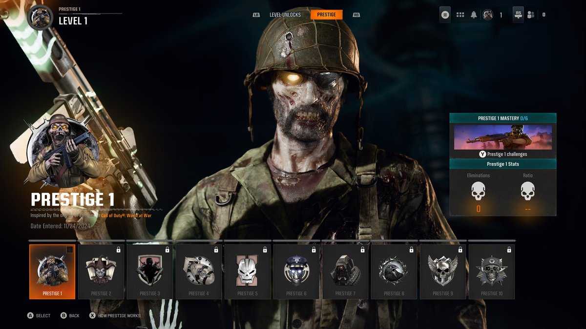 charlieINTEL's tweet photo. The Prestige menu in Black Ops 6. https://t.co/F5hsGOzRe9