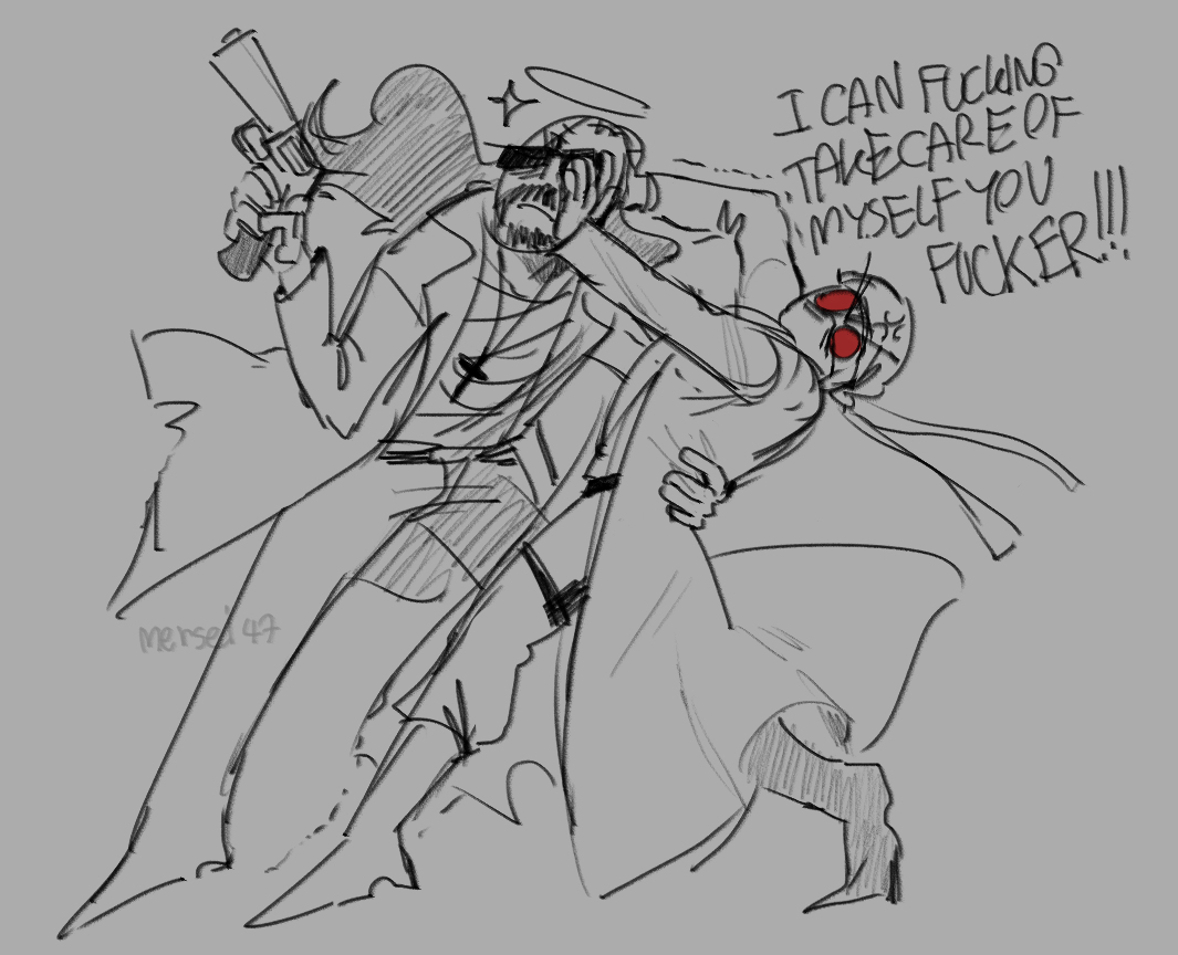 jebhank? hankjeb? idk which ship name people are using but I actually like the kind of ship that has both of them beating each others to death