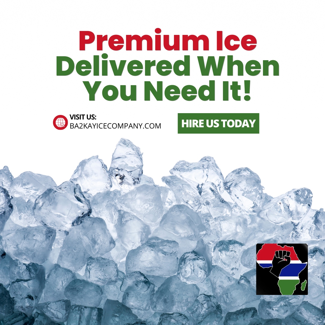 Ba2kayiceC's tweet image. Upgrade your chill game with BA2KAY Ice Company!

✨ Premium ice delivered right when you need it—because your business deserves nothing but the best! Let’s make those drinks shine! 💧 

🌐 ba2kayicecompany.com
📧 Williewilson@ba2kayicecompany.com

#Gambia #IceBag #WestAfrica