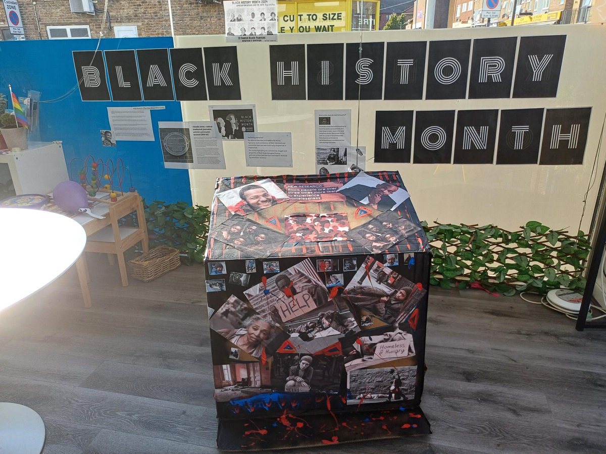 Check out 'Shelter' - an art project from P3 Yiewsley, who are #ReclaimingNarratives this October.

Created using real stories, it raises awareness of black homelessness within the UK. Also drawing on the positive impact of black pioneers within the homeless sector (1/2).
#BHM