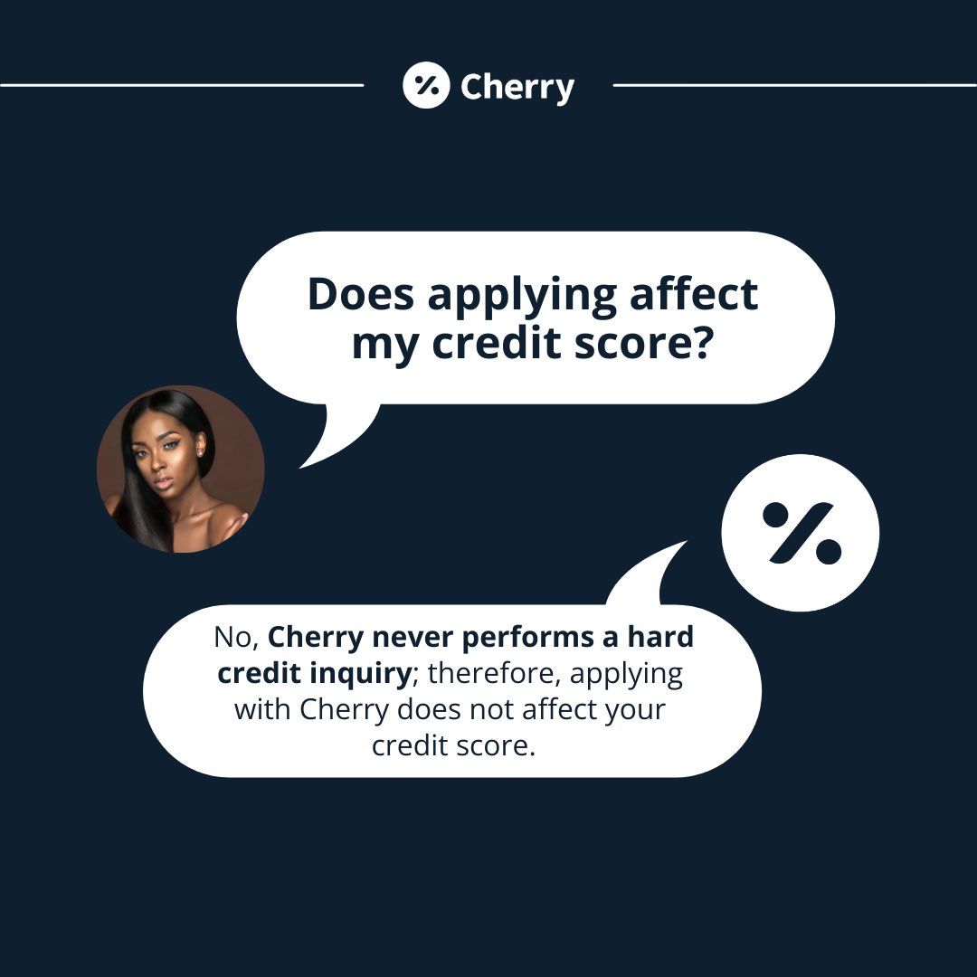 withcherryUS's tweet photo. Financial freedom with Cherry 📍🆓

🍒 NO hard credit check when you apply
🍒 NO hard credit check when you accept Cherry's loan
🍒 NO hard credit check, ever.

Apply today in under 60 seconds and get a free preview of your payment options without hurting your credit. 🫶 https://t.co/ezpPiYDARm
