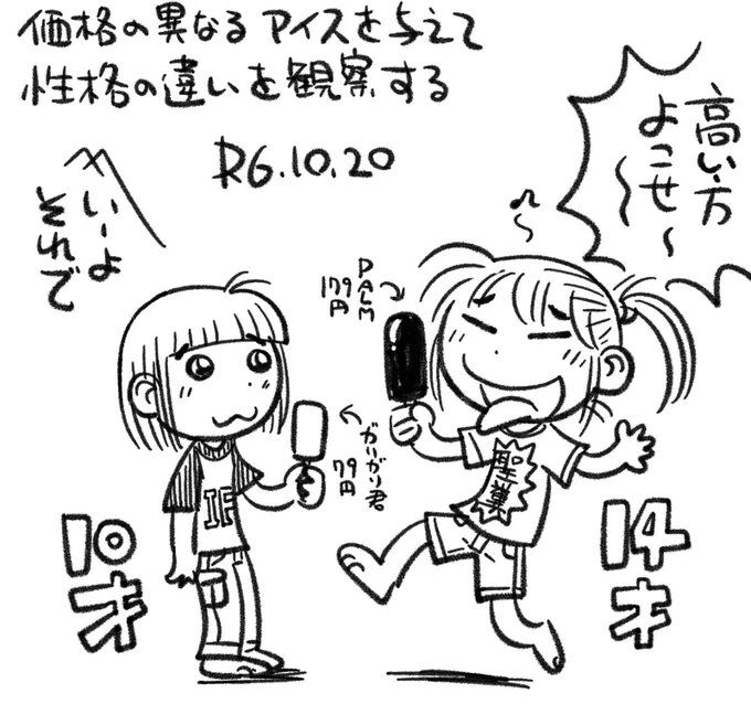【絵日記1020】チョコ好きは次女の方ですが、読みが外れて逆になりました 