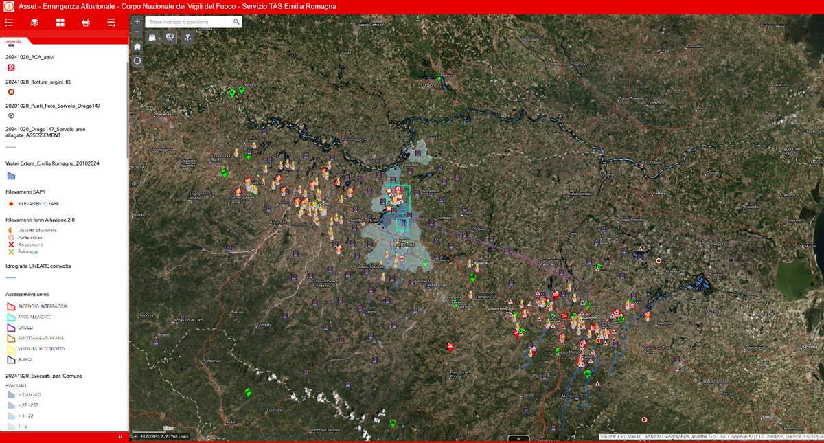 vigilidelfuoco's tweet photo. 🚒🌍 I #vigilidelfuoco, grazie al Geoportale e ai dati satellitari EO del programma #Copernicus, possono individuare le aree allagate e gestire meglio gli interventi di soccorso. Tecnologia e precisione al servizio del soccorso pubblico

#21ottobre https://t.co/6jiFInpFwR
