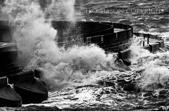#leomason.com/ #Storm ASHLEY hits the coastal areas of #Peacehaven Harbour Lighthouse and #Brighton’s Marina Sussex UK October 20/21 2024