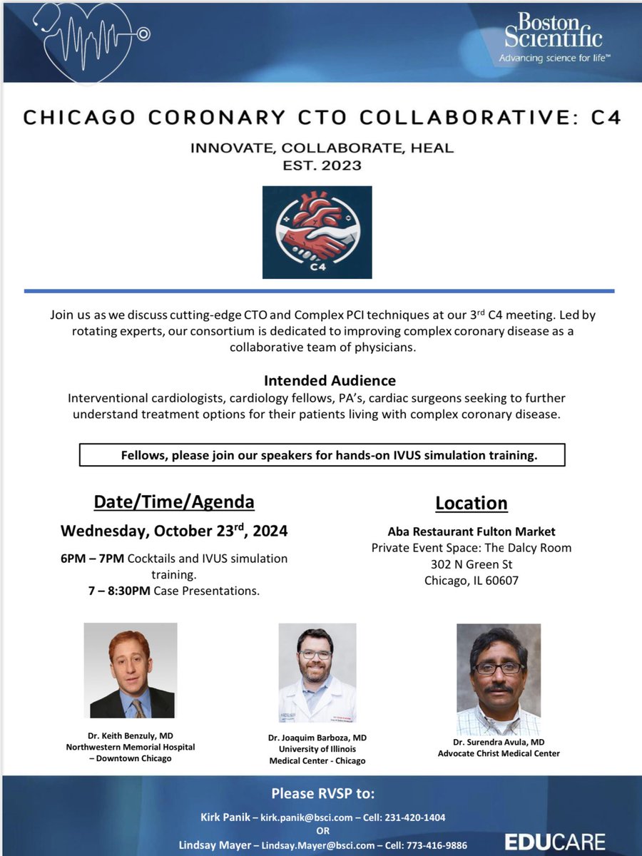Joaquim Spadoni Barboza (@jbspadoni) on Twitter photo Looking forward another C4 Chicago meeting. Great time to learn CTO from each other <a href="/UICcardfellows/">UIC Cardio Fellows</a> <a href="/KhalilIbrahimMD/">Khalil Ibrahim</a> <a href="/spiritus_bah/">Amer Ardati</a> <a href="/mividovich/">Mladen Vidovich</a> <a href="/AdhirShroff/">Adhir Shroff</a> Looking forward another C4 Chicago meeting. Great time to learn CTO from each other <a href="/UICcardfellows/">UIC Cardio Fellows</a> <a href="/KhalilIbrahimMD/">Khalil Ibrahim</a> <a href="/spiritus_bah/">Amer Ardati</a> <a href="/mividovich/">Mladen Vidovich</a> <a href="/AdhirShroff/">Adhir Shroff</a>