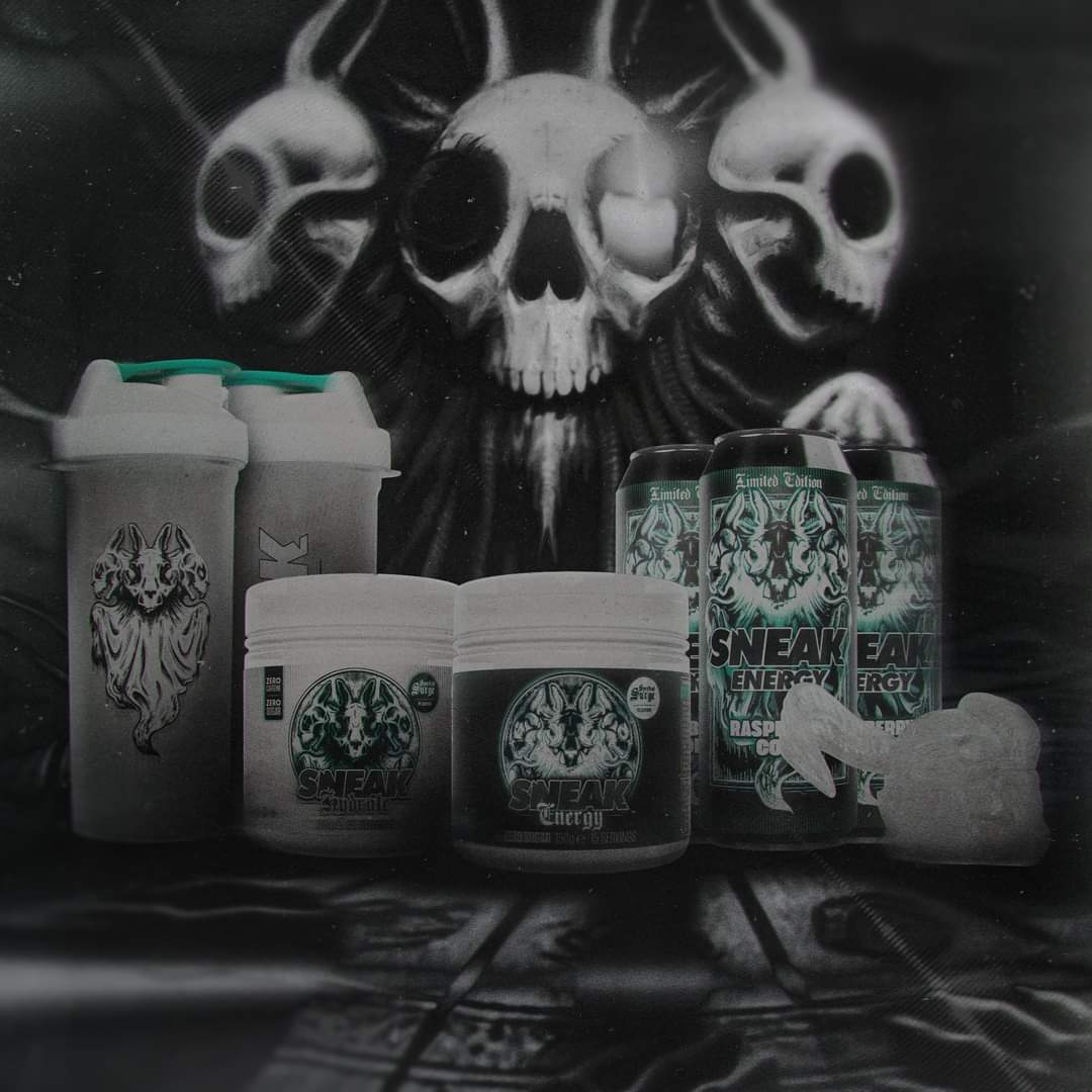 Introducing PHANTASMAGORIA - the spectral collection from SNEAK.

Featuring Raspberry Cola, a new limited flavour in all formats (Energy, Hydrate + Can).

PLUS: a new 1000ml shaker, and... a death whistle 💀👀 (DEATH WHISTLES EARLY ACCESS ONLY)