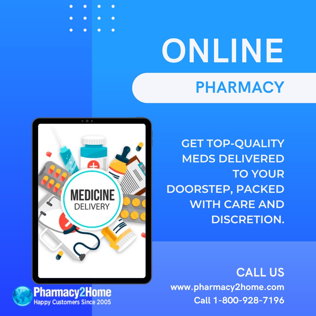 Get the highest quality medicines delivered discreetly and fast! Trust us to handle your prescriptions with care and security. Order now for hassle-free home delivery! 

pharmacy2home.com

#HealthCareDelivery #DiscreetService #HomeConvenience #QuickDelivery #NoHassle