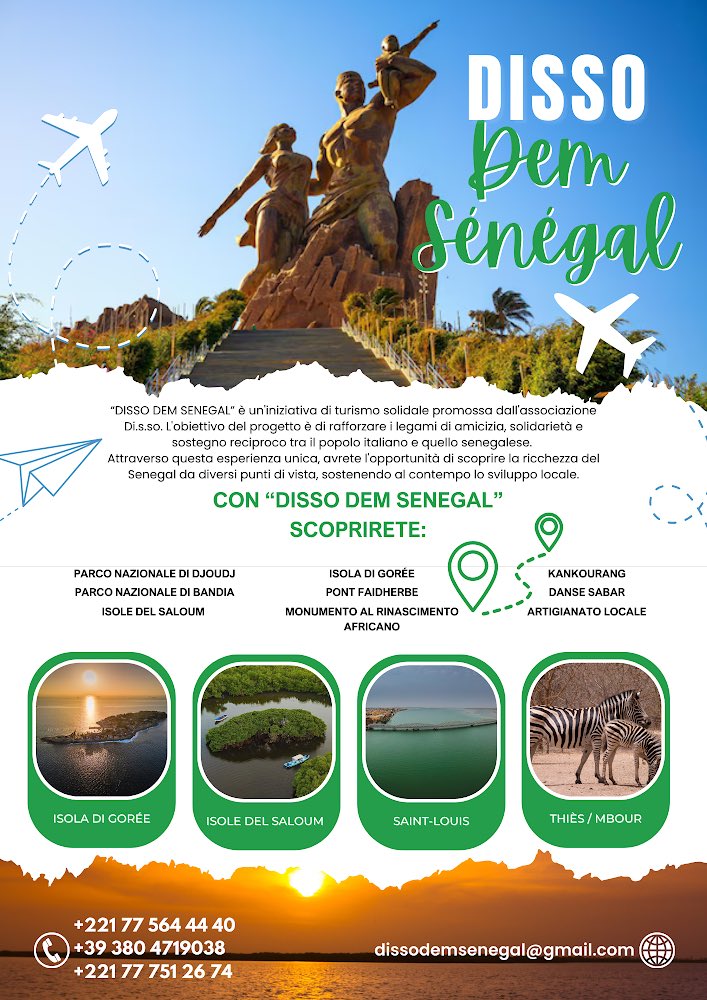 DissoAssos's tweet photo. Le tourisme solidaire avec DISSO, une expérience à explorer 

#tourism #solidarite #Senegal https://t.co/5gXCxeXFjb