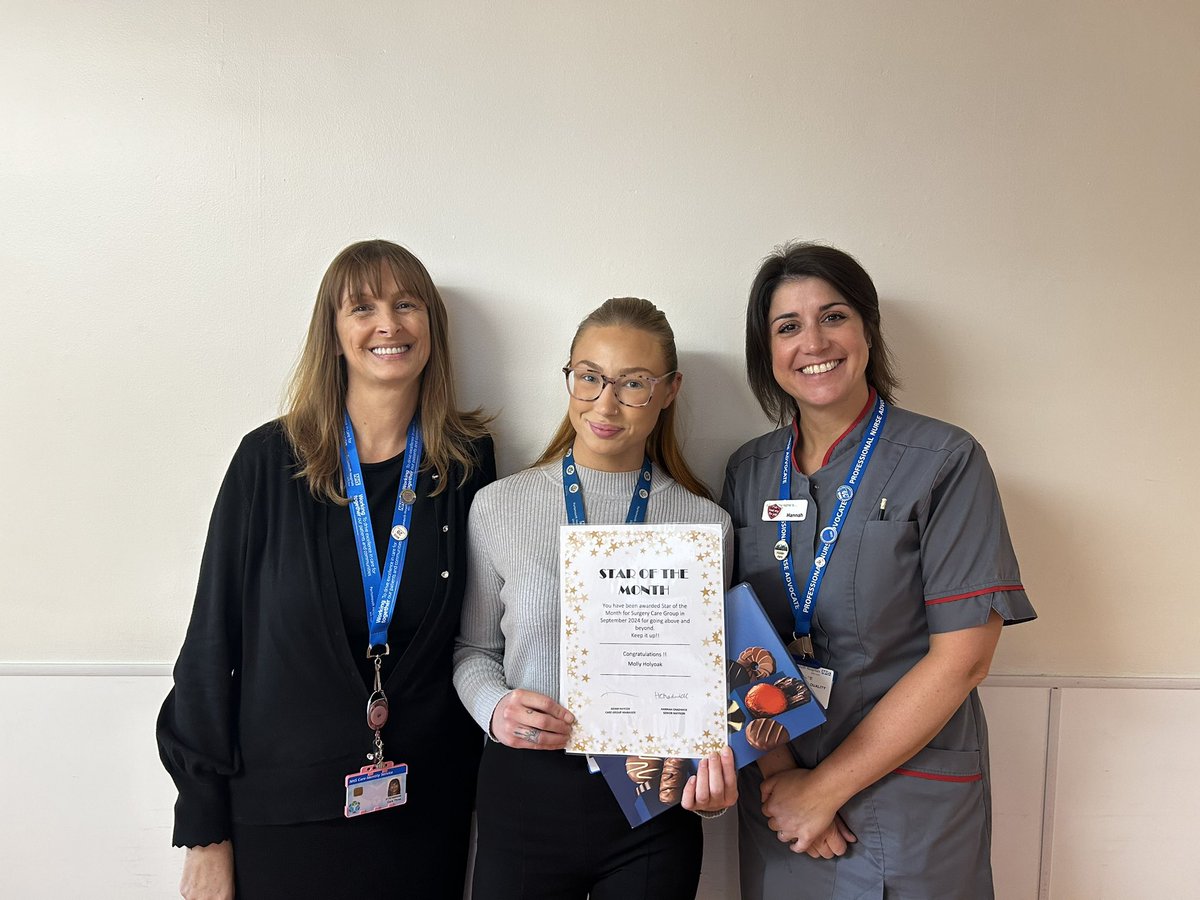 Hannah Chadwick (@hcdocherty1) on Twitter photo September Surgery Star of the month goes to Molly, UGI secretary, for her amazing hard work and great feedback she received from a patient who said she provided comfort & reassurance at a difficult time! Well done Molly & thankyou 🤩@SopDivision <a href="/Adam_Haycox/">Adam Haycox</a> September Surgery Star of the month goes to Molly, UGI secretary, for her amazing hard work and great feedback she received from a patient who said she provided comfort & reassurance at a difficult time! Well done Molly & thankyou 🤩@SopDivision <a href="/Adam_Haycox/">Adam Haycox</a>