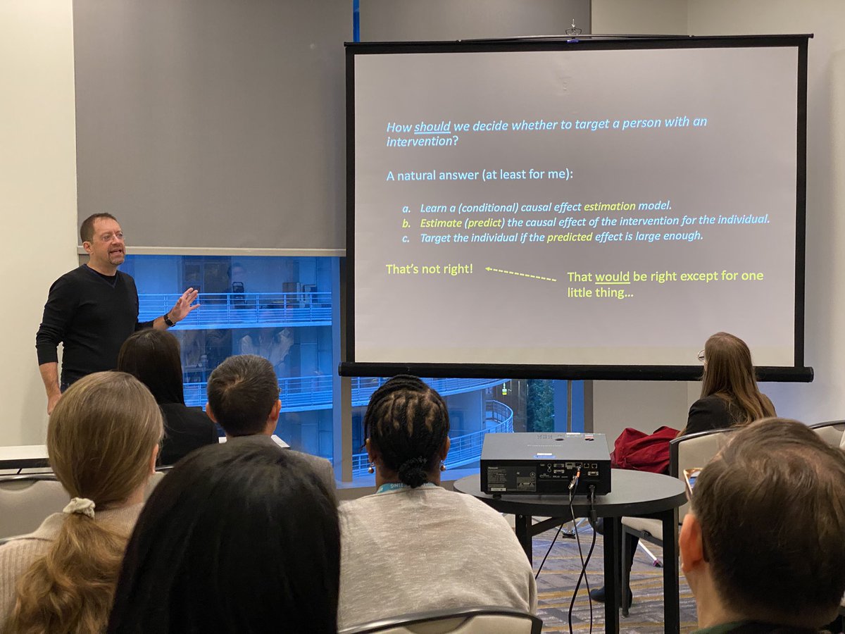 dirkvandenpoel's tweet image. I am kicking off my 2nd Day at the 2024 INFORMS Annual Meeting in Seattle, WA with the spotlight session of the IJDS (INFORMS journal on #DataScience). Great first talk by Dr. Foster Provost (NYU) #CausalModels #ORMS @INFORMS @INFORMS2024