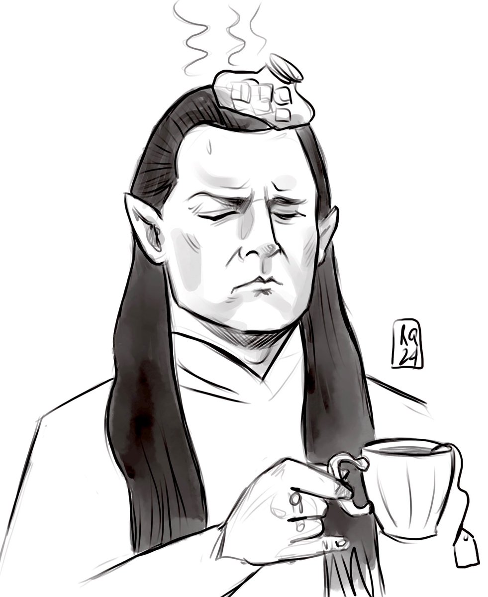 nekroticism's tweet photo. Good afternoon with a massive headache :_(

#trop #doodle #gilgalad #benwalker https://t.co/k6yaWm2bu3
