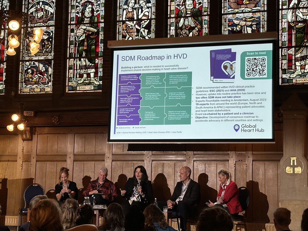 <a href="/GlobalHeartHub/">Global Heart Hub</a>  is delighted to be at #ICHOM2024 as the alliance patient partner &amp; participating in the session "Patients as Partners: Co-Designing, Co-Delivering, and Engaging in VBHC" presenting GHH's roadmap for shared decision-making. See roadmap here: