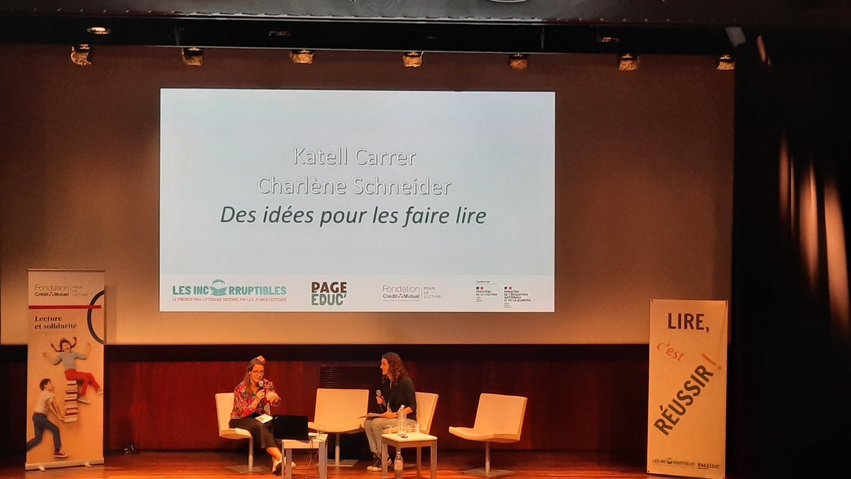 Aurélie Cuerda 🥰▶️🐘 (@corelie76) on Twitter photo Colloque autour de la lecture, organisé par <a href="/LesIncos/">Le Prix des Incorruptibles</a> avec Michel Desmurget sur le plaisir de lire ("Faites-les lire")et <a href="/TanieredeKyban/">Tanière de Kyban</a> sur des idées pour faire lire.
Un bon début de vacances 😊😛 Colloque autour de la lecture, organisé par <a href="/LesIncos/">Le Prix des Incorruptibles</a> avec Michel Desmurget sur le plaisir de lire ("Faites-les lire")et <a href="/TanieredeKyban/">Tanière de Kyban</a> sur des idées pour faire lire.
Un bon début de vacances 😊😛