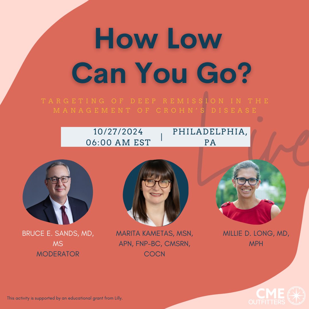 cmeoutfitters's tweet photo. Heading to Philly? Don’t miss our session on novel imaging & deep remission targets in Crohn’s disease!

🗓️ 10/27 | 📍 Philadelphia, PA
🔗 Secure your spot: https://t.co/ijyuHvfV6X

#CrohnsDisease #Gastroenterology #GIHealth #IBDAwareness #CrohnsAwareness #GutHealth #CME #MedEd #MedicalEducation #HealthcareEducation #ChronicIllness #DiseaseManagement #PatientCare #LiveWebcast #LivestreamEvent #VirtualLearning
#MedicalWebinar