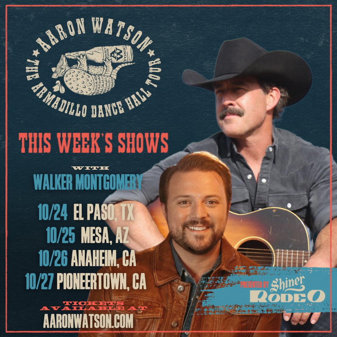 aaron_watson's tweet image. Who’s coming to see us on #TheArmadilloDanceHallTour this week?!

Get your tickets in the link in my bio!
#countrymusic #aaronwatson
