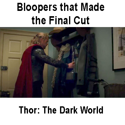 Will_Zeilinger's tweet photo. Bloopers That Made the final Cut
Thor: The Dark World (2013), the scene where Thor hangs his hammer on a coat rack was so good that everyone probably thought it was scripted. It was not. Chris Hemsworth was just trying to be funny but, the scene was put into the final cut. https://t.co/f8s9Pp6qZM