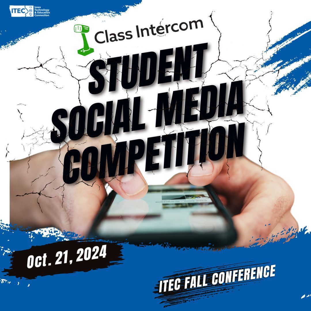 itec_ia's tweet photo. Keep your eyes peeled for the Student Social Media Competition happening live from 10:00-1:00.
#itecia #cs4ia #csforia #iowatl https://t.co/c1lSGQF5qu