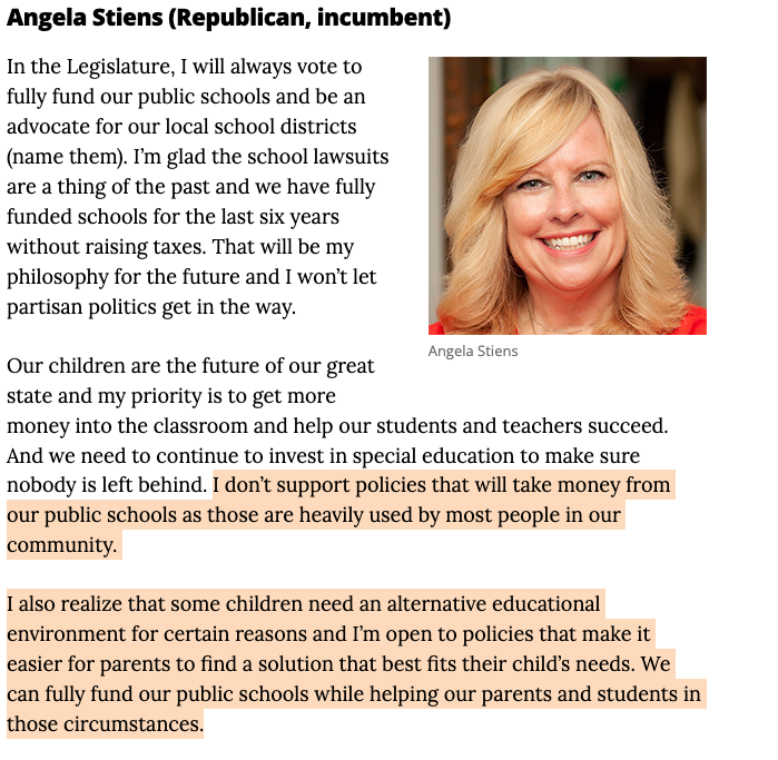 Show me how to say you are for vouchers without saying you are for vouchers. #ksleg