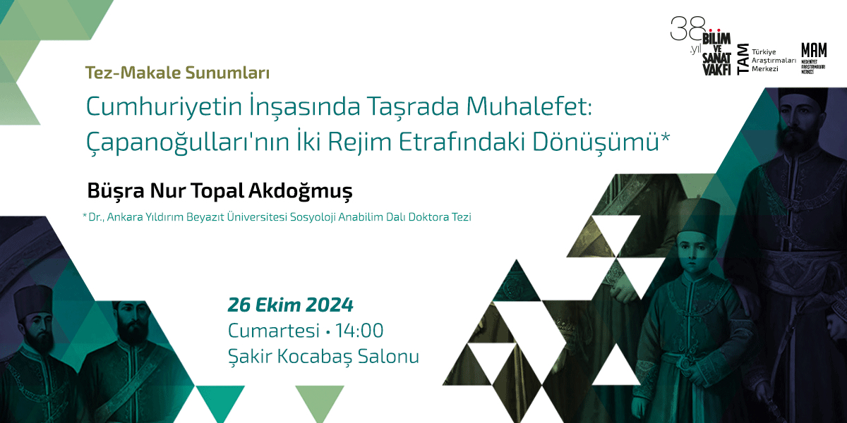 Bu Cumartesi saat 14:00’te Bisav’ın (<a href="/bisavorgtr/">Bilim ve Sanat Vakfı</a>) konuğuyum. Çapanoğulları’nın bürokratik dönüşümü üzerine konuşacağız. Tüm dostları bekleriz.