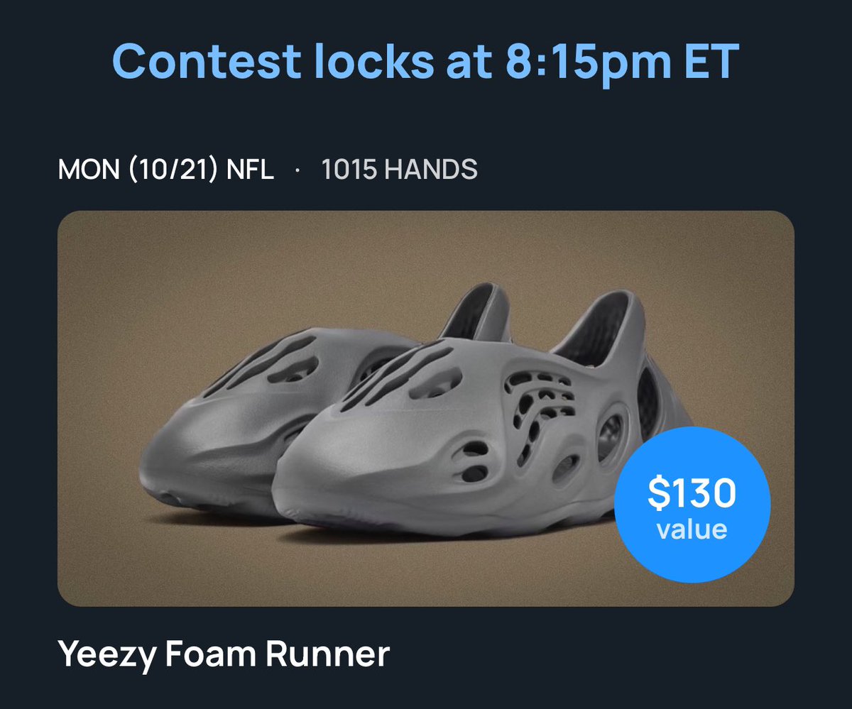 5Card_Draw's tweet photo. Tonight’s MNF prize. Over 1,000 hands played already https://t.co/HP3OmV6nbY