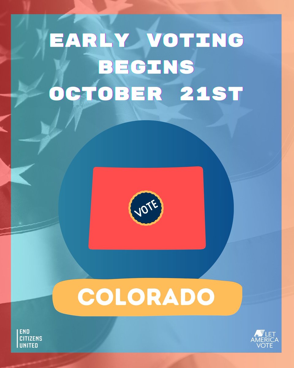 StopBigMoney's tweet photo. 🚨 Heads up, Colorado, early voting has begun! We’re proud to support our endorsed candidates:
🔵 VP @KamalaHarris and Gov. @Tim_Walz for President and Vice President
🔵 Rep. @JoeNeguse for U.S. House, #CO02
🔵 @AdamForColorado for U.S. House, #CO03
🔵 Rep. @JasonCrowCO for U.S. House, #CO06
🔵 Rep. @YadiraCaraveo for U.S. House, #CO08