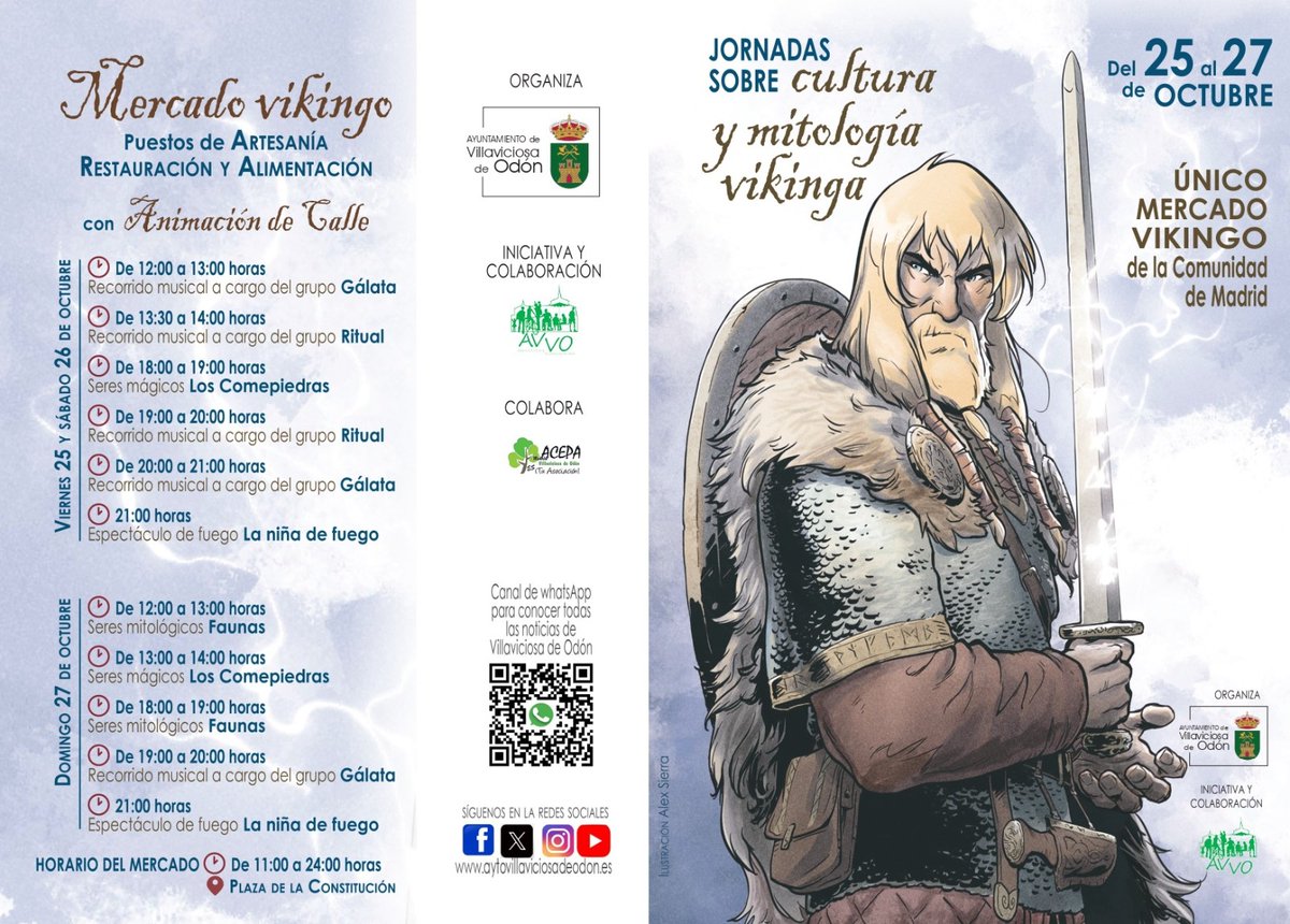 vecinosvodon's tweet photo. Llegan los vikingos a la Pz Constitución de #VillaviciosadeOdón
Primeras Jornadas sobre Cultura y Mitología Vikinga
▶️Del 25 al 27 de Octubre
▶️Conferencias, actuaciones y mercadillo
@Aytovilladeodon 
@AcepaVilla 
@alexsierra2019
#mercadovikingo #jornadasvikingas #vikingos https://t.co/aPwCFGBkxg