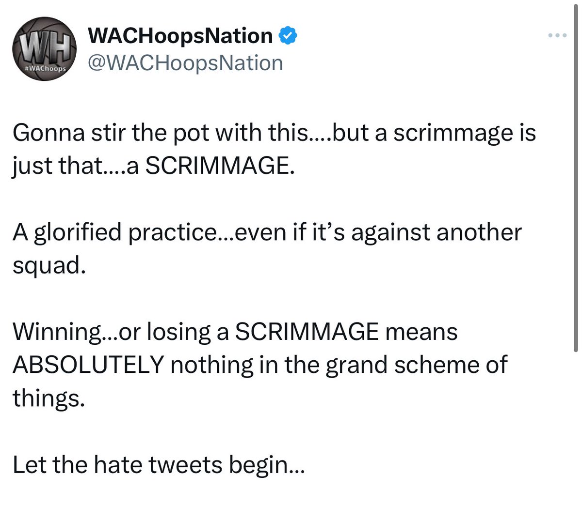 Lopeshoop's tweet photo. When GCU almost beats a top 10 team in the country in a scrimmage vs when other WAC schools win a scrimmage… make it make sense dude https://t.co/kZoW462zLz