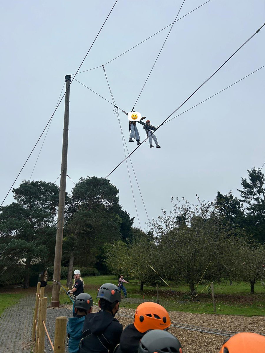 Group 3 facing their fears on the giant swing at FairPlay House! 😧