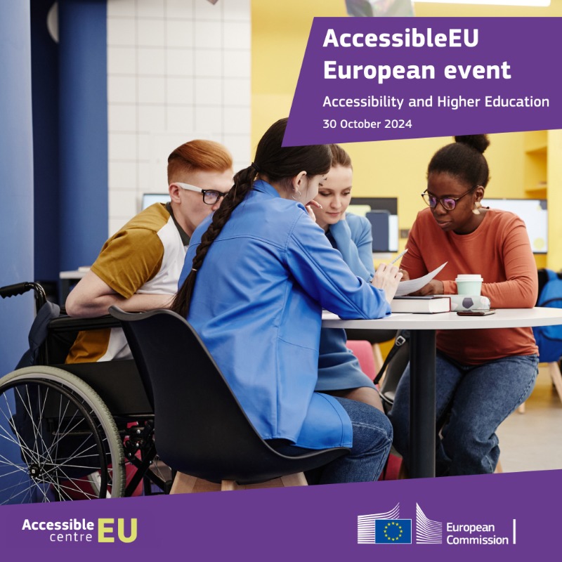 EU_Social's tweet photo. Is it possible for universities to be #accessible without compromising learning outcomes?

The #AccessibleEU invites you to debate this topic in the upcoming event ‘Accessibility and Higher Education’:

📅 30 October
📍 Porto, Portugal &amp; online

Read more ↓