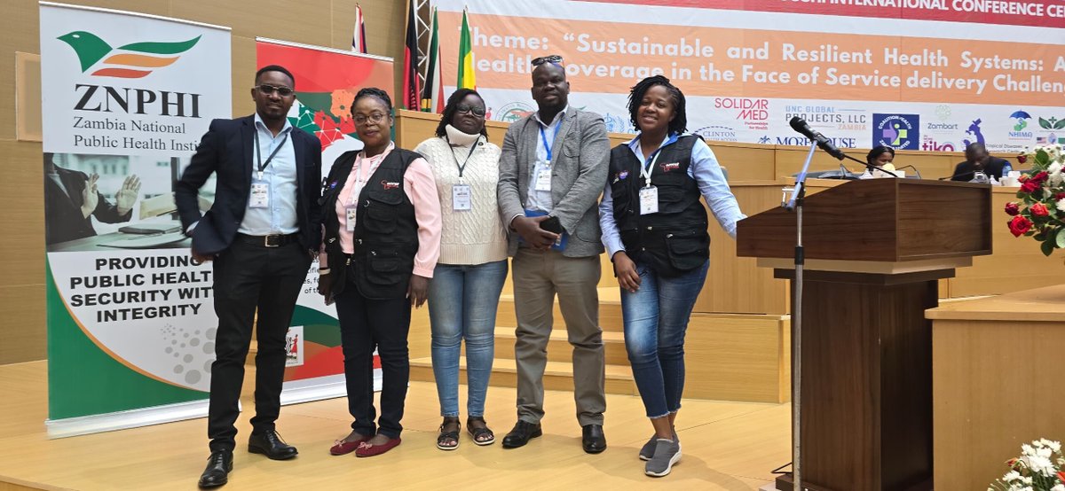 Amref__Zambia's tweet photo. We were at the 11th Zambia Health Research Conference! Key takeaways:

🤝 Collaboration is vital for #HealthDevelopment.
📊 Research should drive healthcare decisions.
🌿 Traditional medicine must be integrated to tackle new diseases.
Excited to put these insights into action! 🙌🏾 https://t.co/Xnz64d73AP