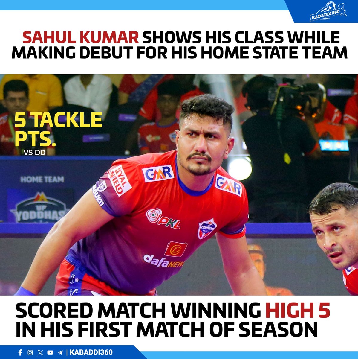 Kabaddi_360's tweet photo. Team Changed for Sahul Kumar but not his Effect on Mat, Starts season with High 5
.
.
#sahulkumar #High5
#PKLSeason11
#Prokabaddi
#Kabaddi360 https://t.co/GV3VaGM66e