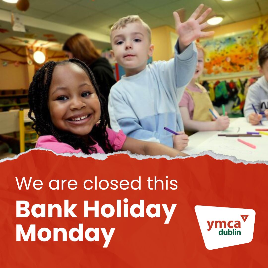 We will be closed on Monday the 28th of October for the bank holiday! We look forward to welcoming you back on Tuesday when we return to our normal hours.
#YMCADublin