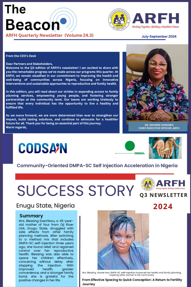 ARFHng's tweet photo. Welcome to the Latest Edition of The Beacon, ARFH’s Quarterly Newsletter! Dear Partners and Stakeholders, ARFH is pleased to share the Q3 2024 edition of The Beacon.  
Link to Q3 Newsletter: https://t.co/sQUrZkuHOQ 
Link to CODSAiN project success stories: https://t.co/zXj0kkU6PM https://t.co/CeYgMtDvfS