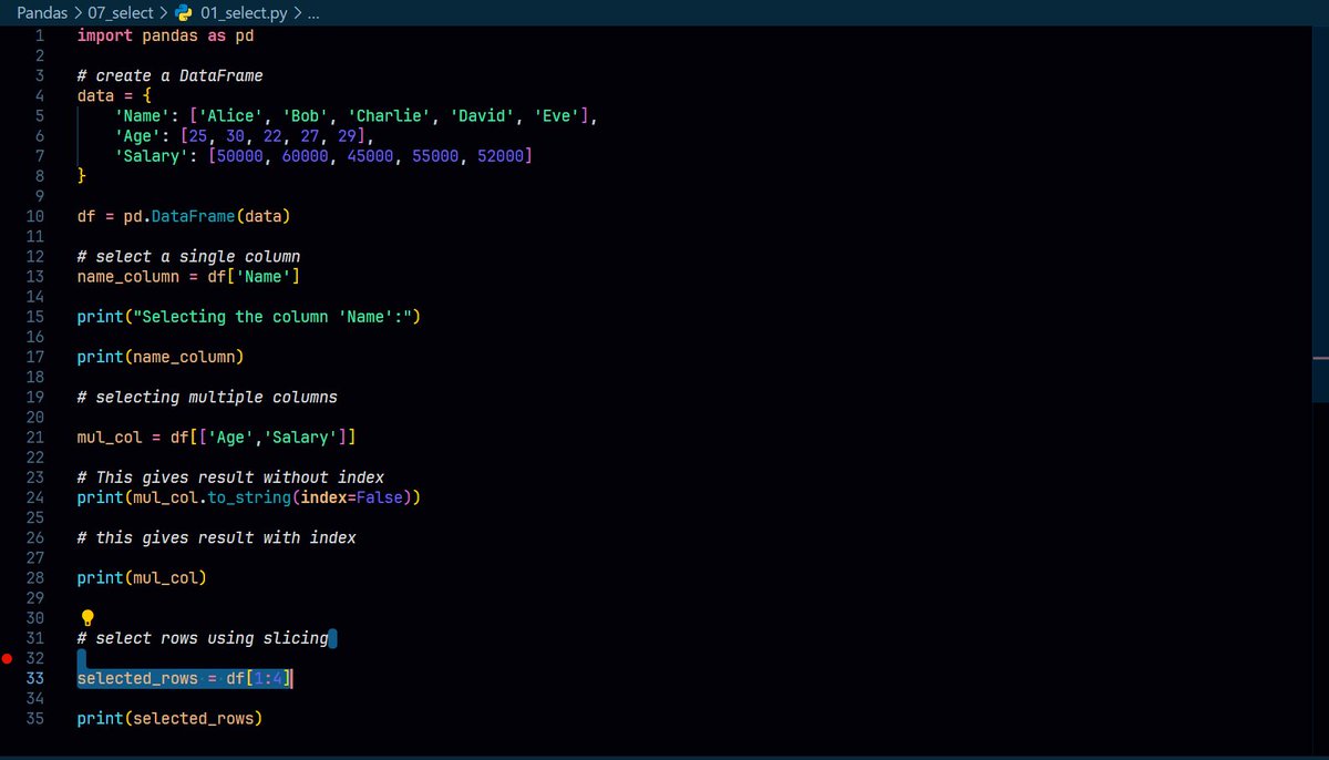 thetechguy_5's tweet photo. #LUD17
Today, in my journey of learning Python, I learned about sorting , selecting , subsetting and adding new row and columns in python pandas.
#LearningUtsav #FestivalOfLearning
@learning_utsav https://t.co/GjTq53GVXv