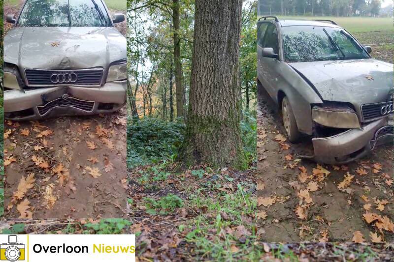 Ernstig verkeersongeval in Overloon: auto tegen boom