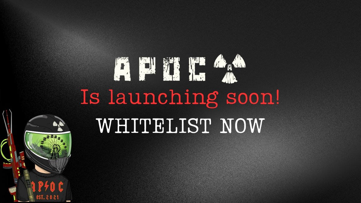 #APOC is launching in just a few weeks, and you don’t want to miss this! Secure your spot on the #WHITELIST today for exclusive access to our first phase rollout—only a limited number of APOC #NFTs will be available!

Whitelist here: apocnft.com/whitelist.html