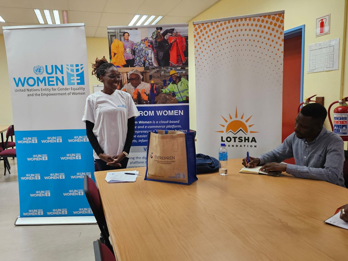 unwomenSA's tweet photo. The EntreprenHER programme not only equips women micro-entrepreneurs with skills to run their businesses but also empowers them to leverage technology. In Blouberg this week, the post-training support for EntreprenHER participants is focused on digital literacy skills. https://t.co/ZkNqRcKbmz